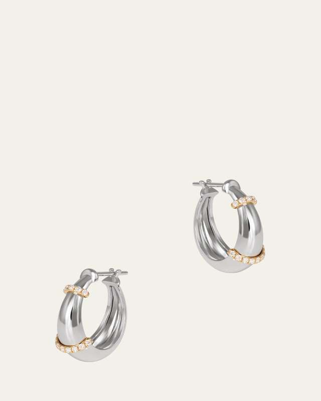 Buoy Diamond Hoop Earrings